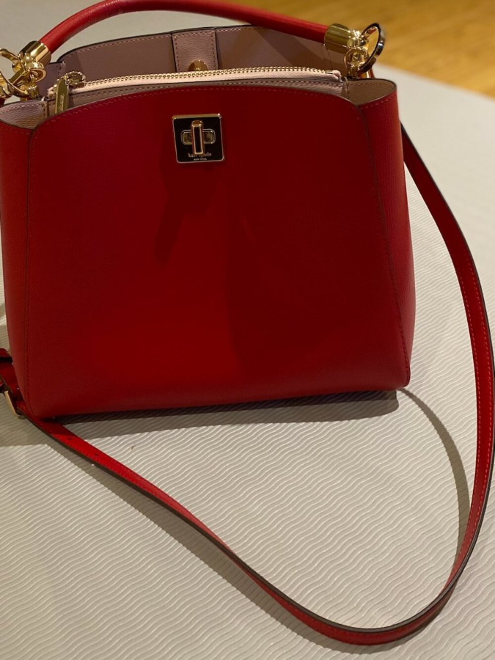 Kate Spade Phoebe Medium Top Handle Satchel Cherry - Picture 3 of 9